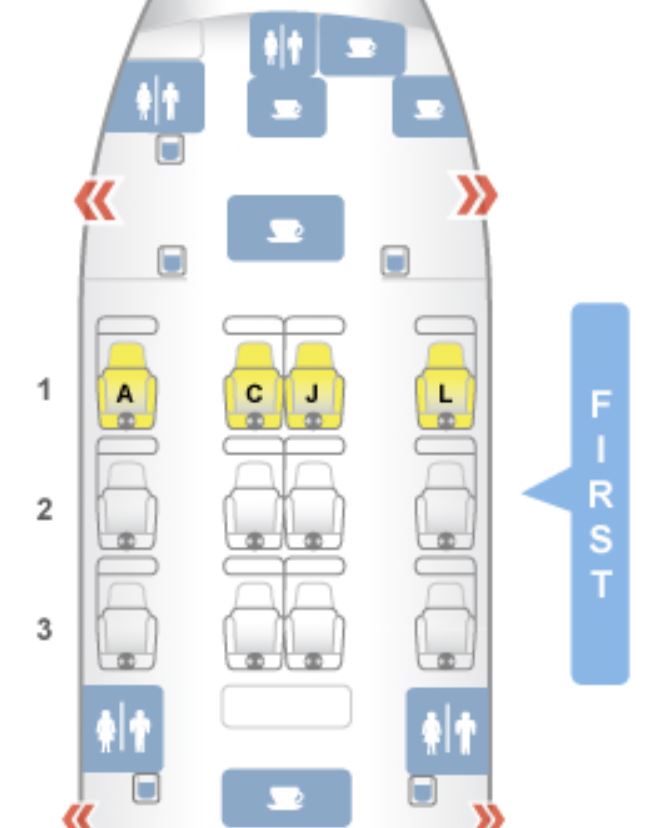 Saudia 777-300ER First Class Seat Map