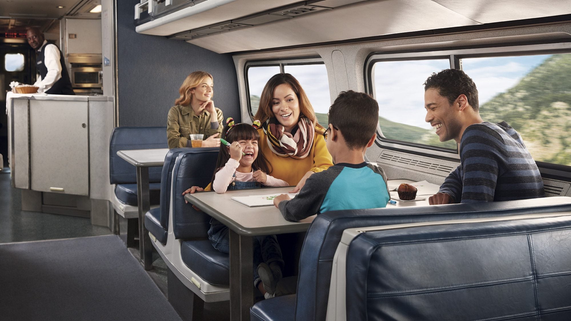 Amtrak Train Dining Car