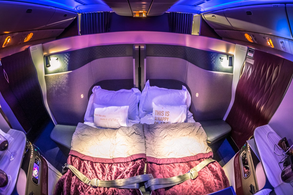 Qatar Airways Boeing 777 Qsuite Business Class Double Bed