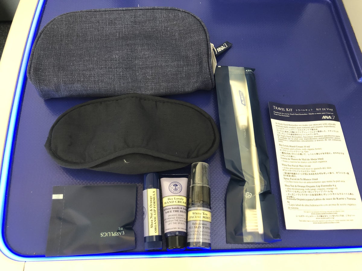 ANA Business Class Amenity Kit Contents