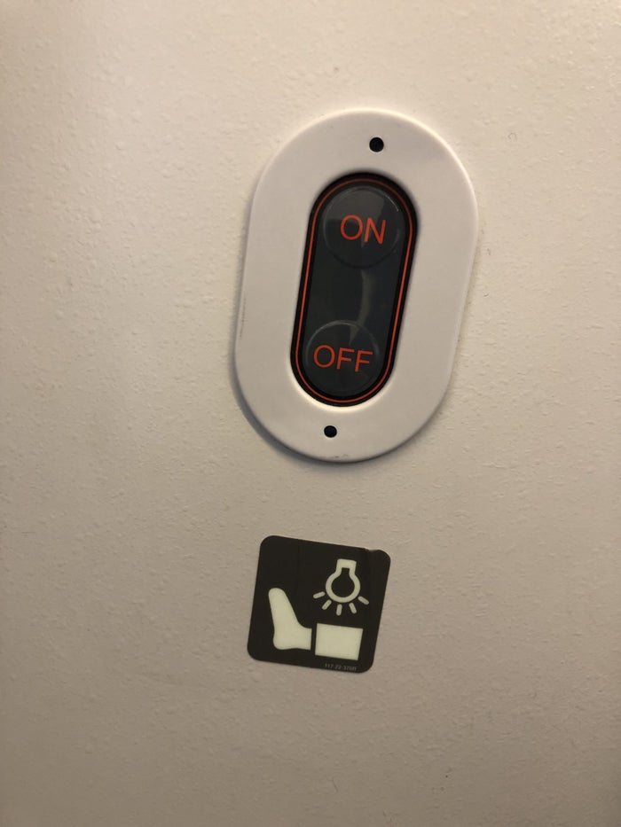 ANA Business Class Footwell Light Switch