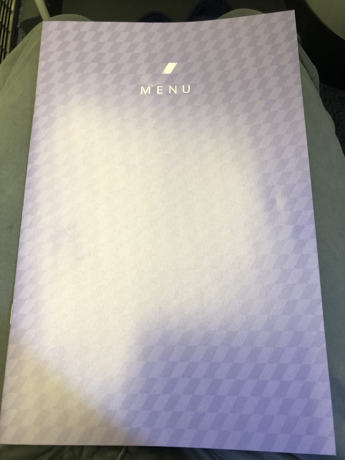 ANA Business Class Menu