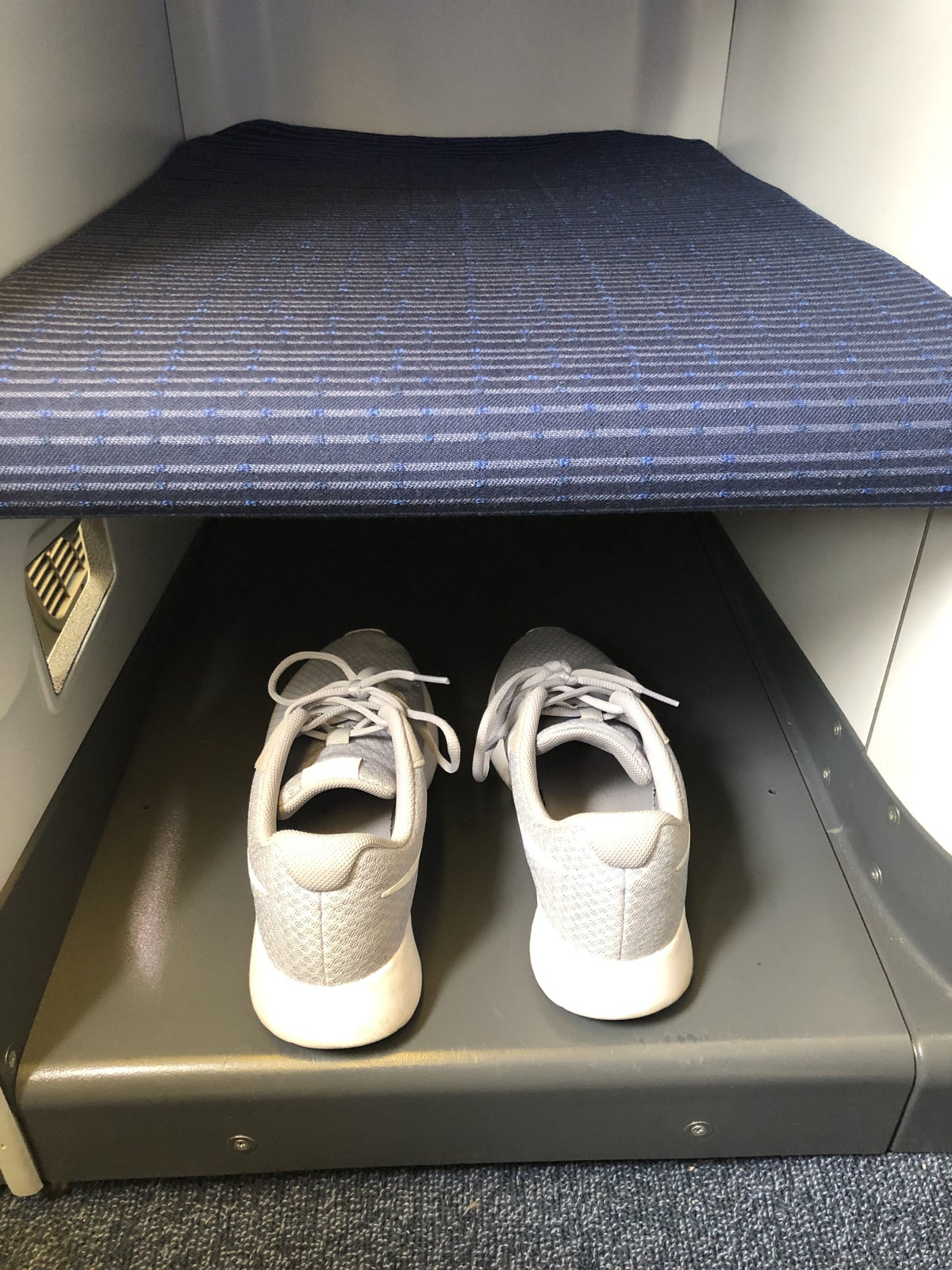 ANA Business Class Seat Shoe Storage