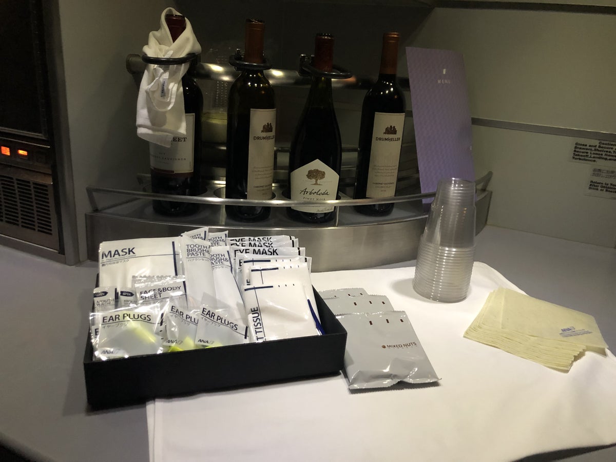 ANA Business Class Self-Service Bar and Amenity Station