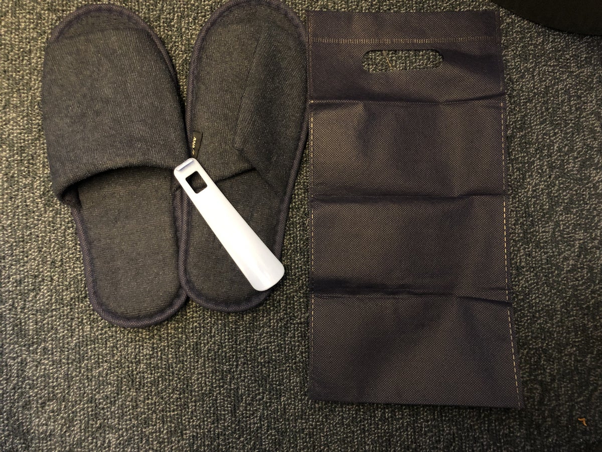 ANA Business Class Slippers and Shoe Horn