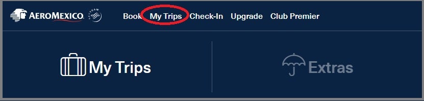 Aeromexico Manage Trip
