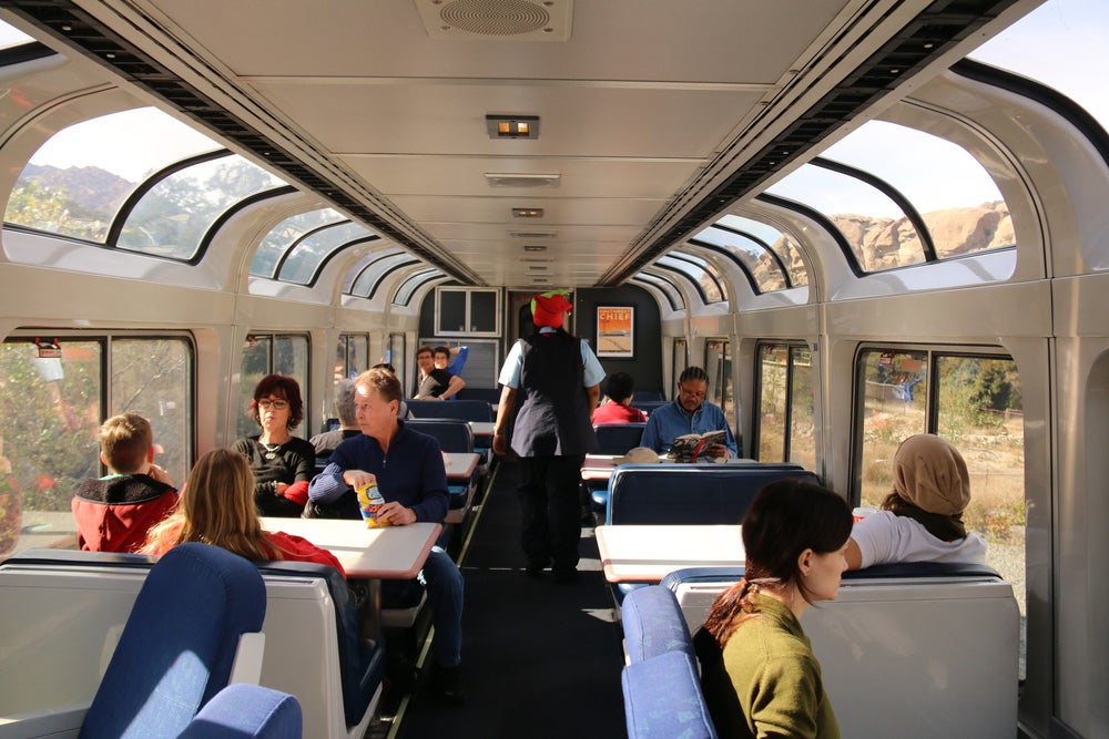 Amtrak Train Lounge