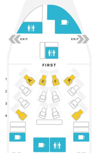 British Airways 777-200 4-Class First Class Seat Map