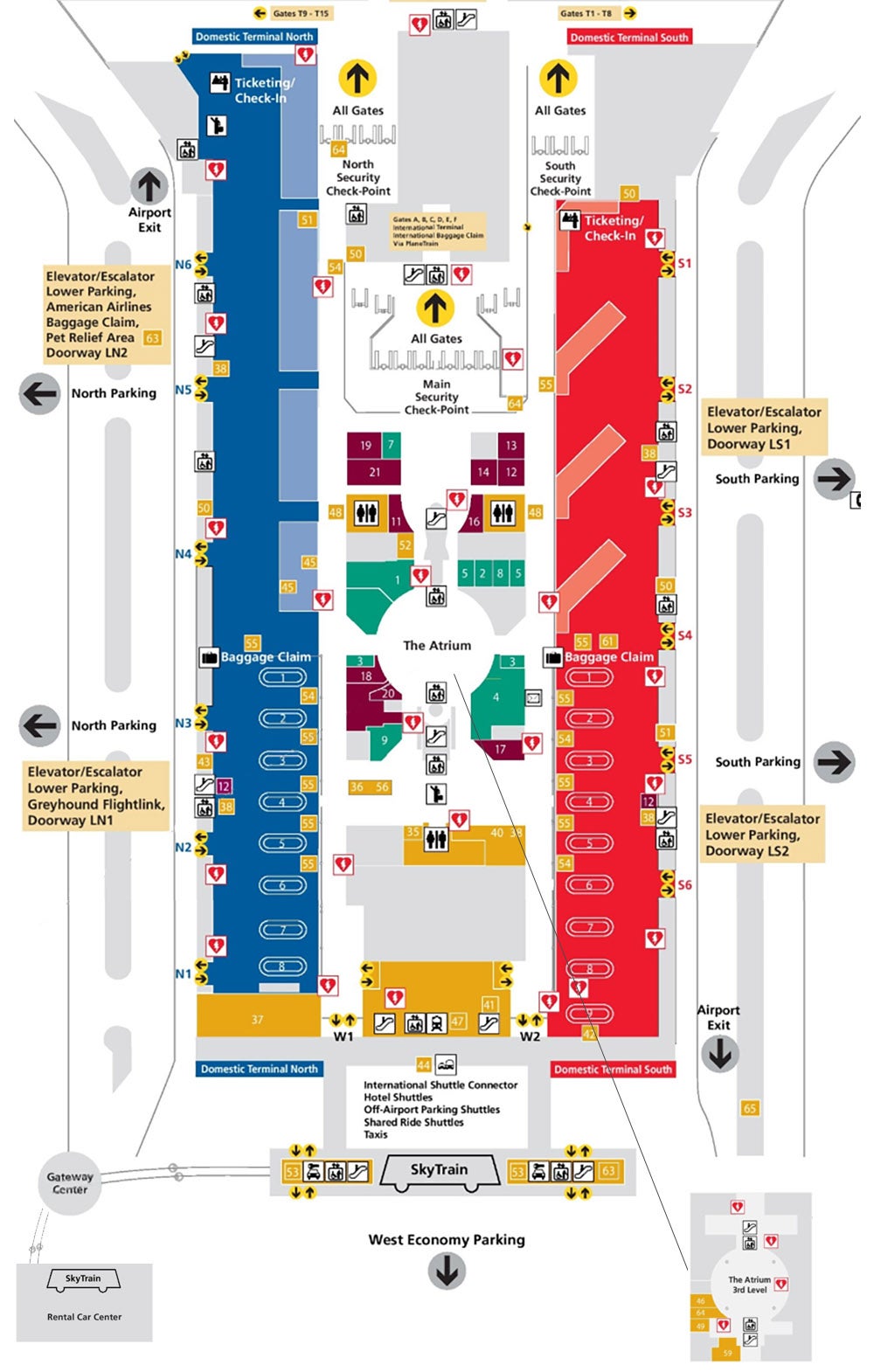 Atlanta Airport Food Map Concourse B 