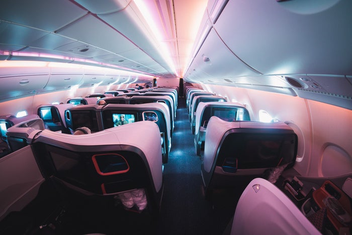 Singapore Airlines Airbus New A380 Business Class Cabin