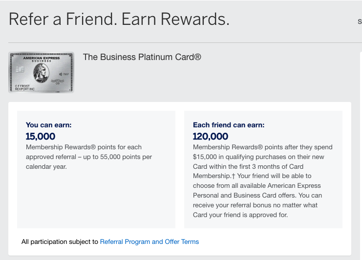 Amex ReferaFriend Program [Earn 50,000+ Points Every Year]