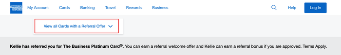 Amex Refer Friend Other Cards
