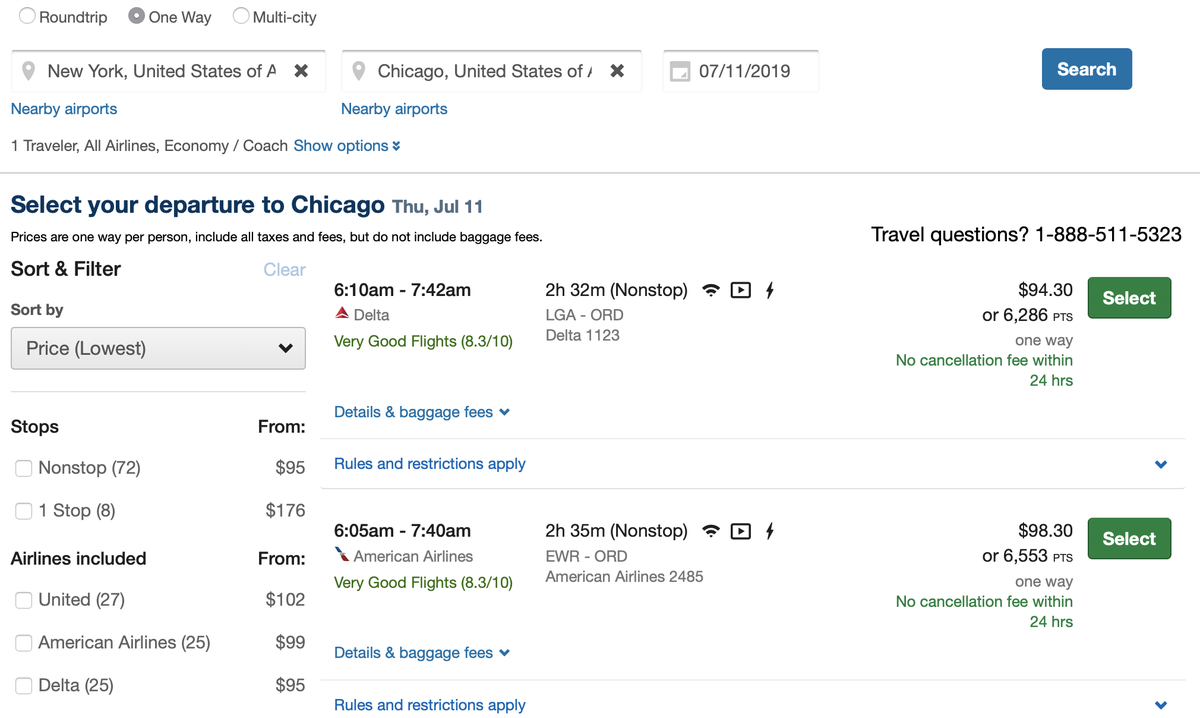 Booking Flights With The Chase Travel Portal