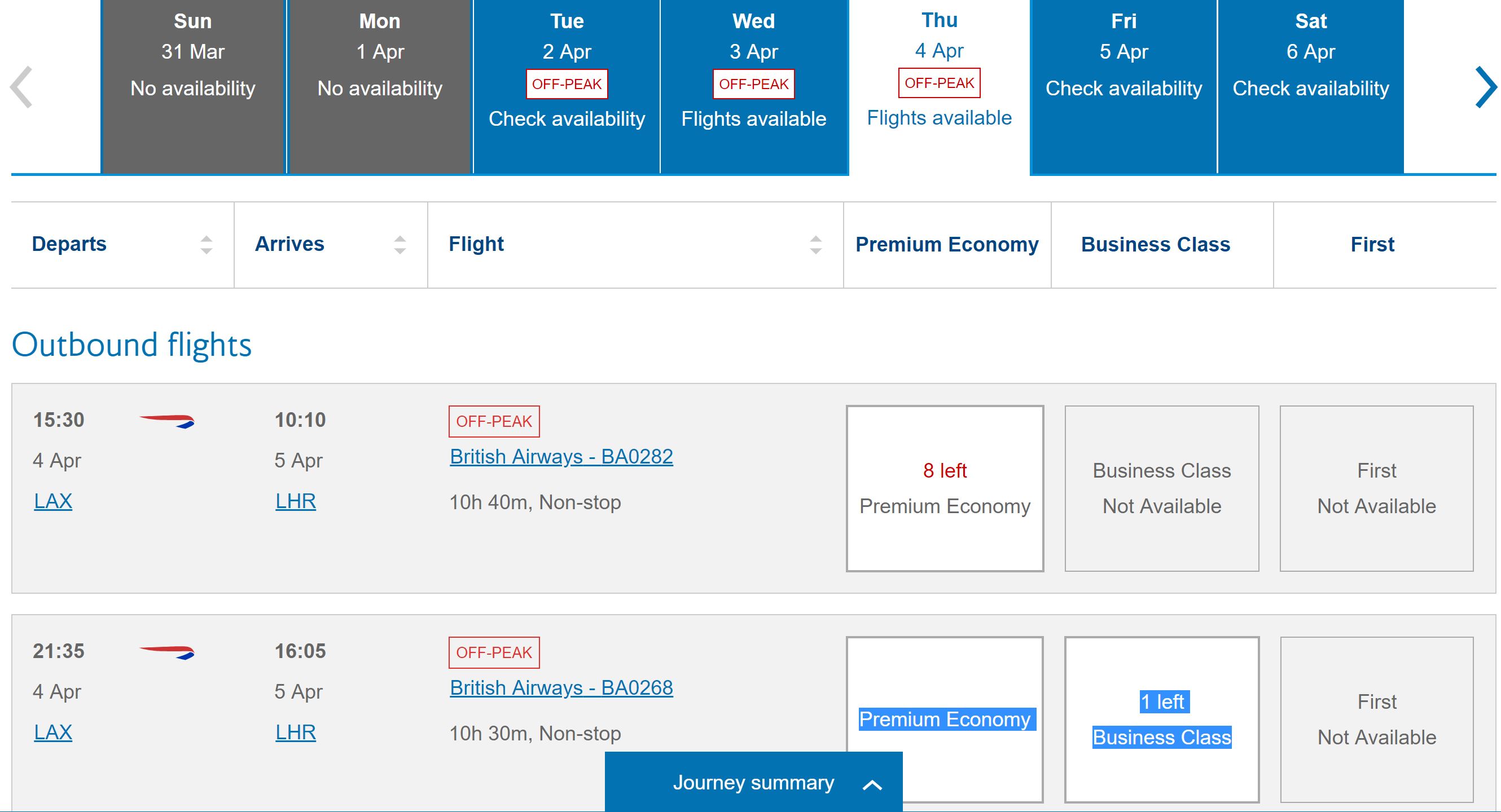 economy class british airways baggage allowance