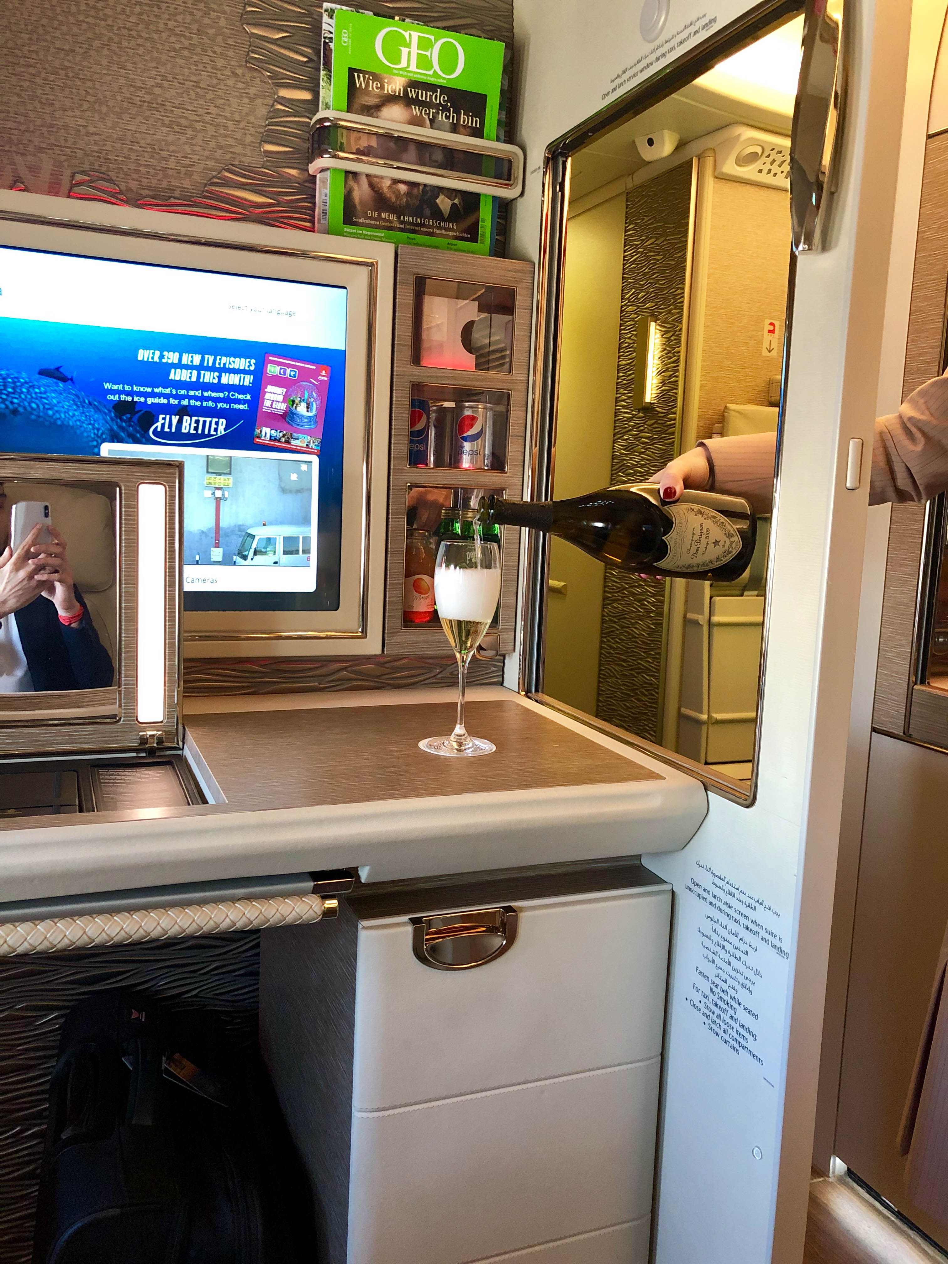 Emirates First Class Game Changer - Service Hatch