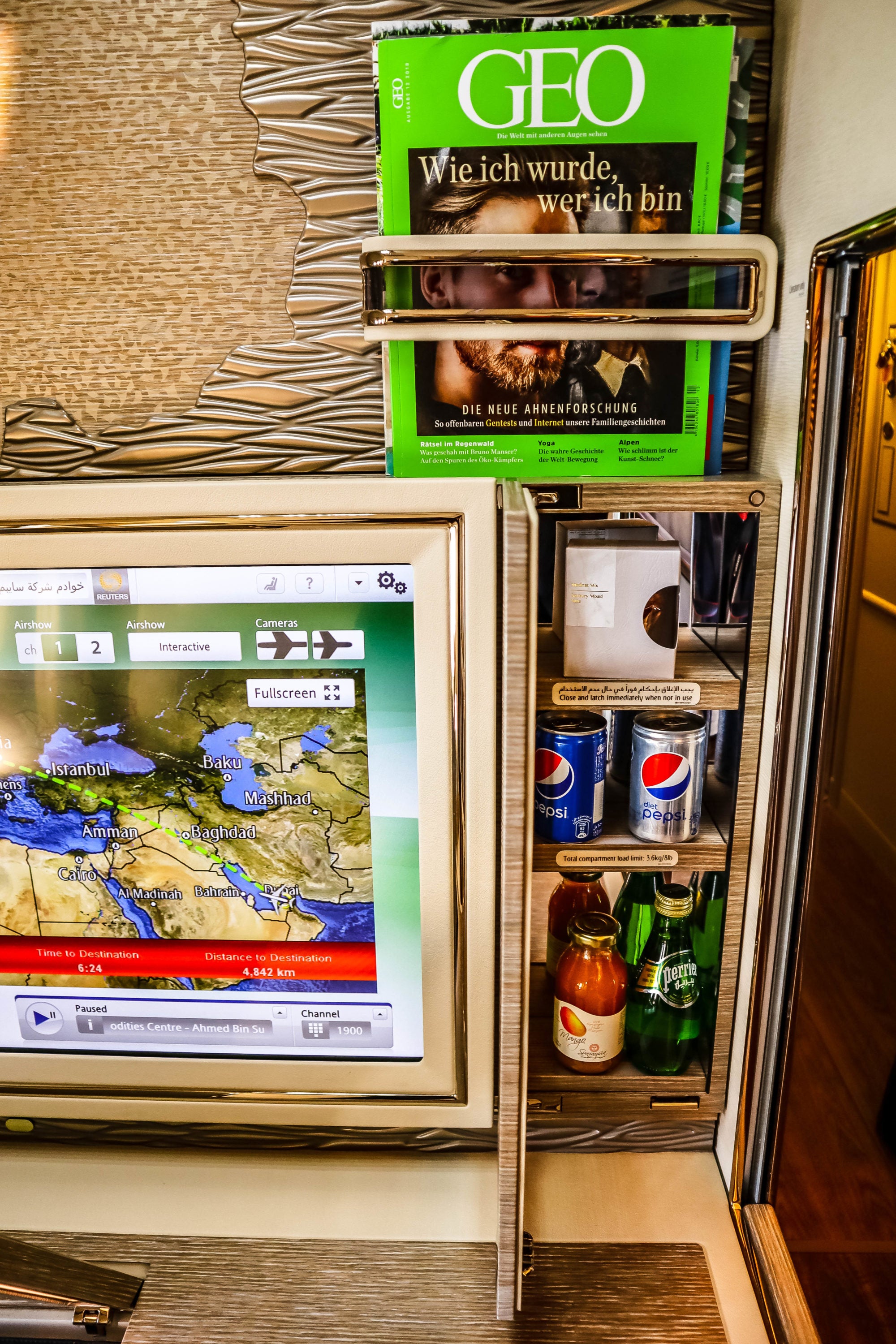 Emirates First Class game Changer - Minibar