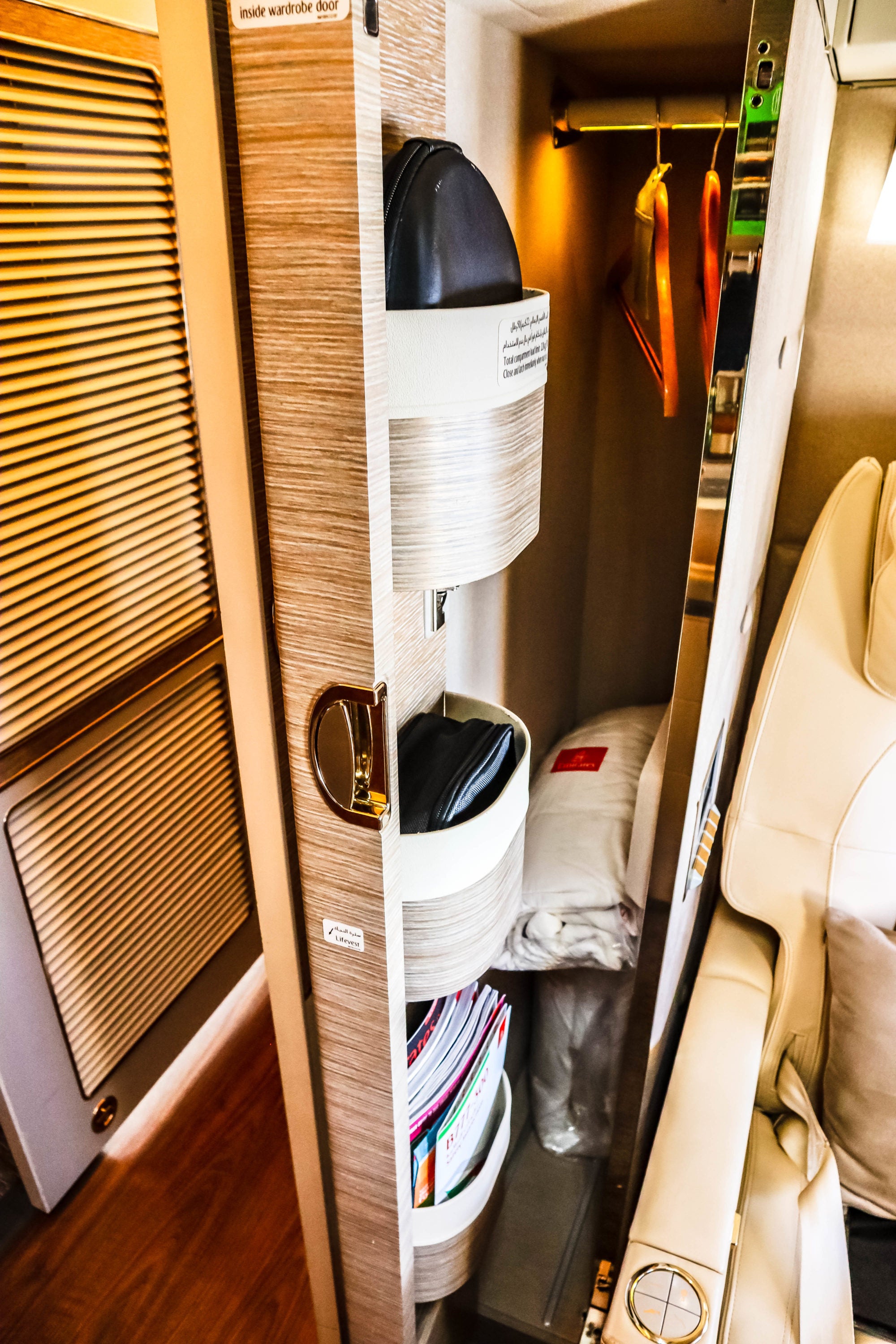 Emirates First Class Game Changer - Wardrobe