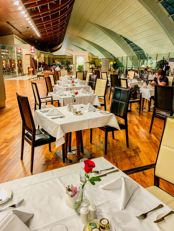 Emirates First Class Lounge - Dining Area