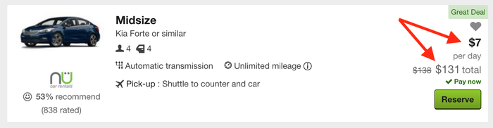 Travelocity Cars Search Results