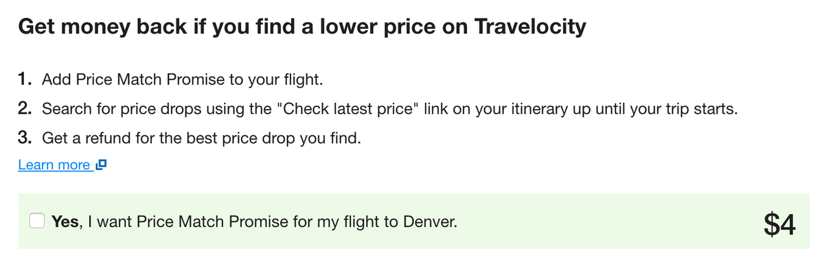 Travelocity Price Match Promise