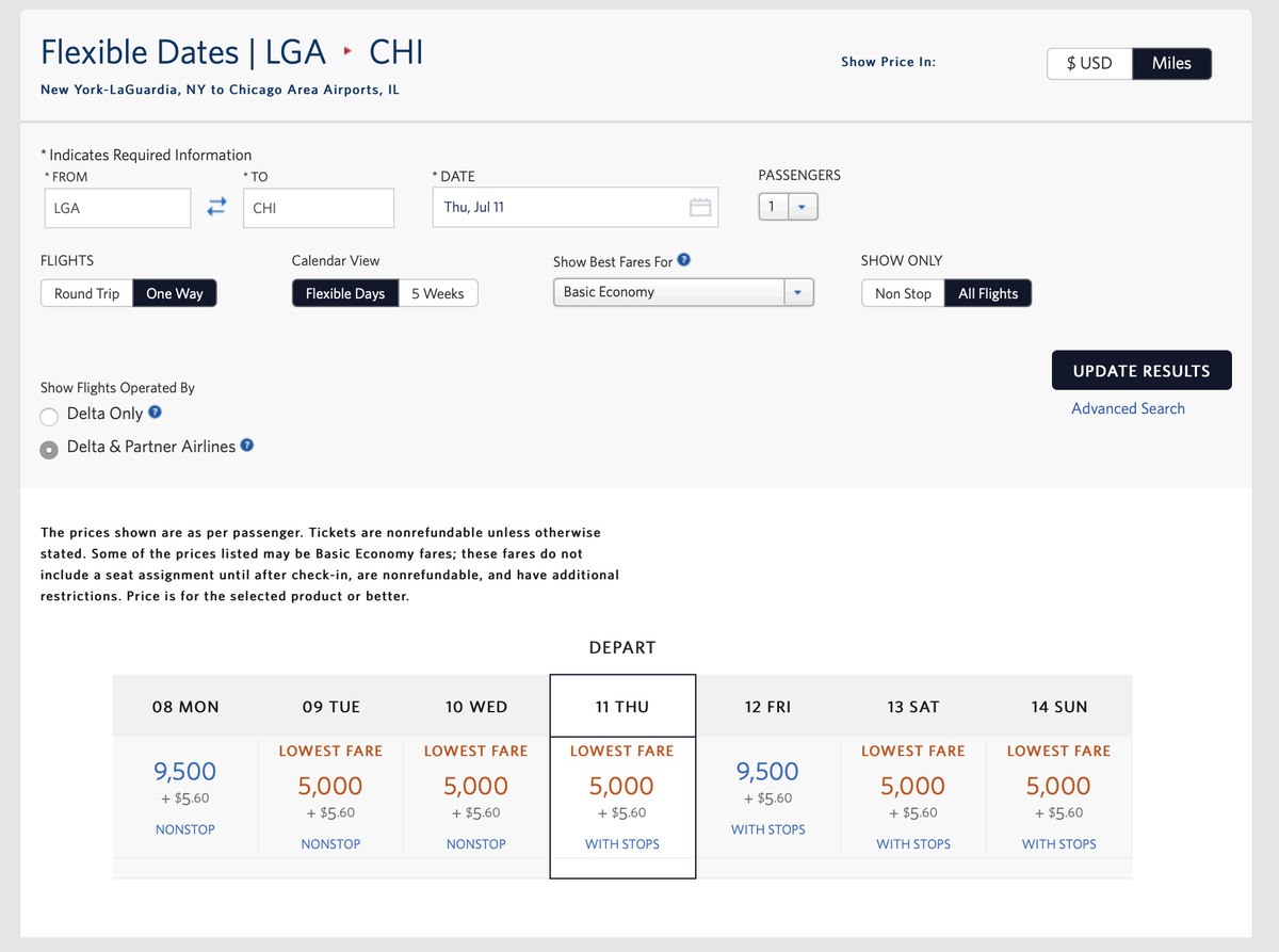 Using Delta Promo Awards for The Best Value Between New York and Chicago