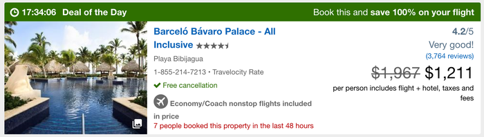 Travelocity Vacation Packages Deal of the day