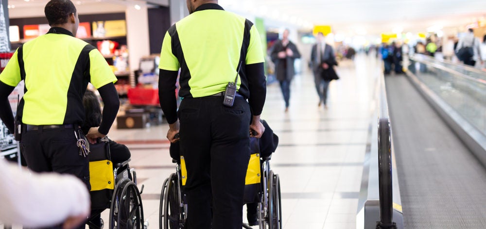 disabled passenger in the airport
