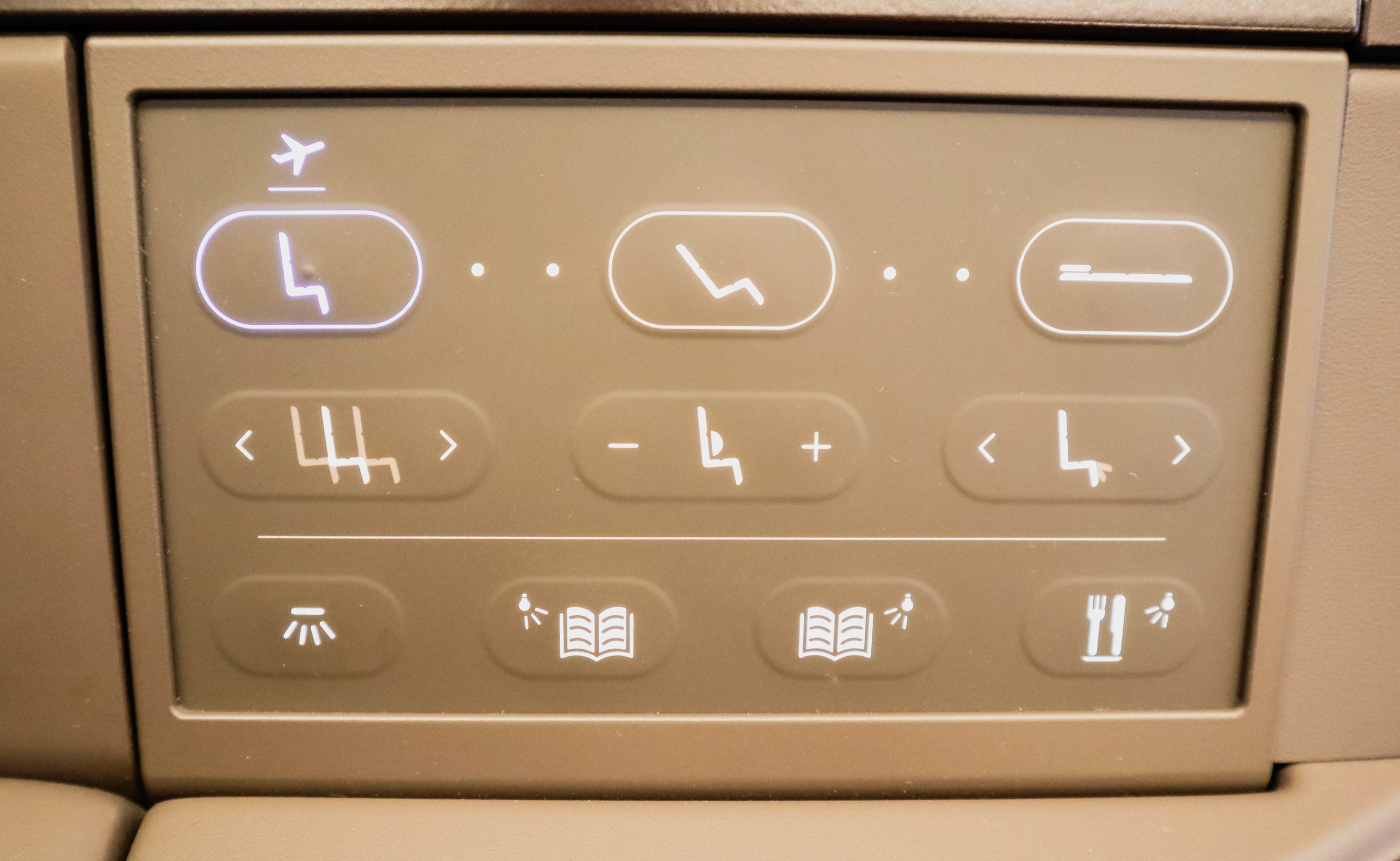 ANA A380 First Class Seat Controls