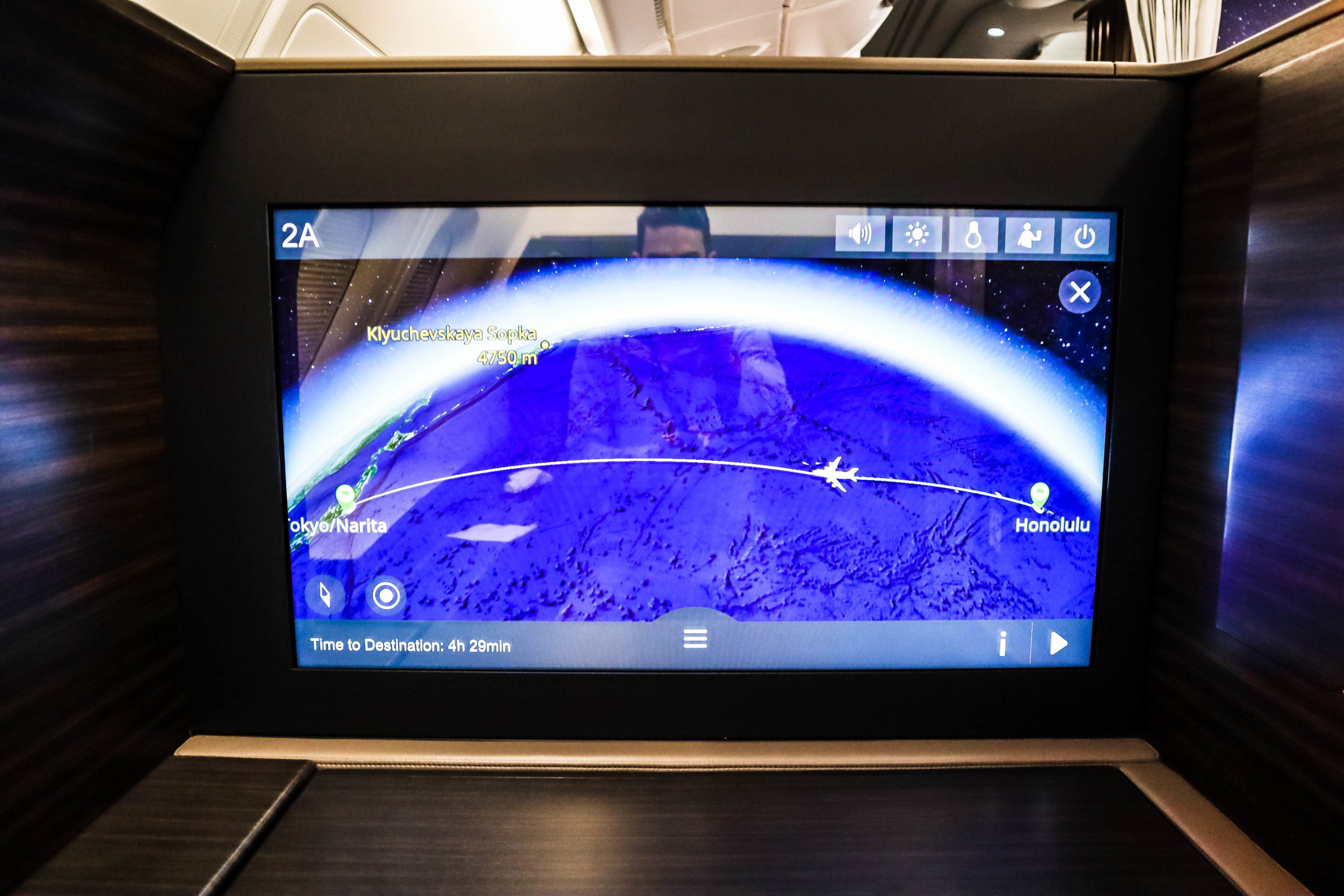 ANA A380 First Class; Flight Map