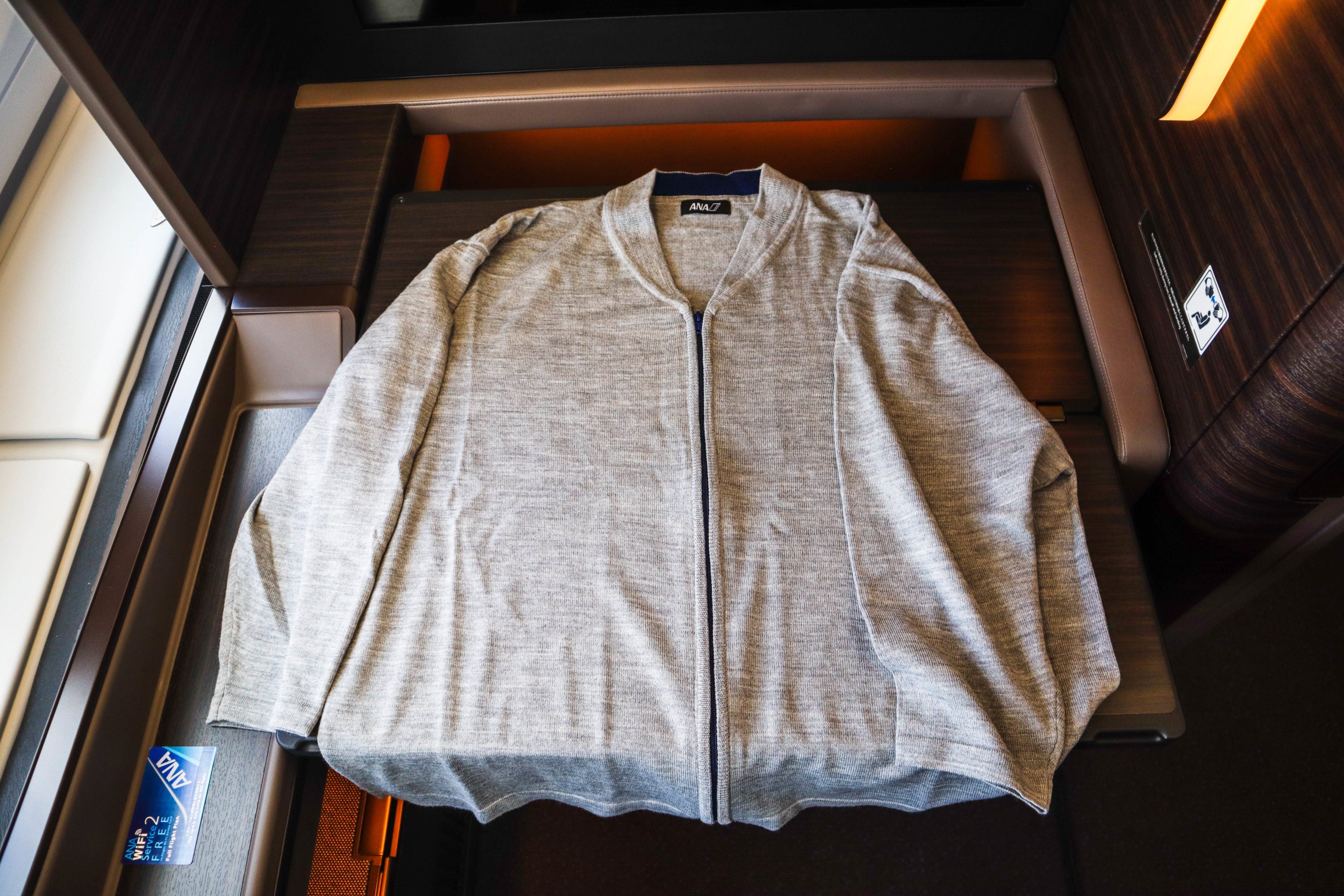ANA A380 First Class; Cardigan