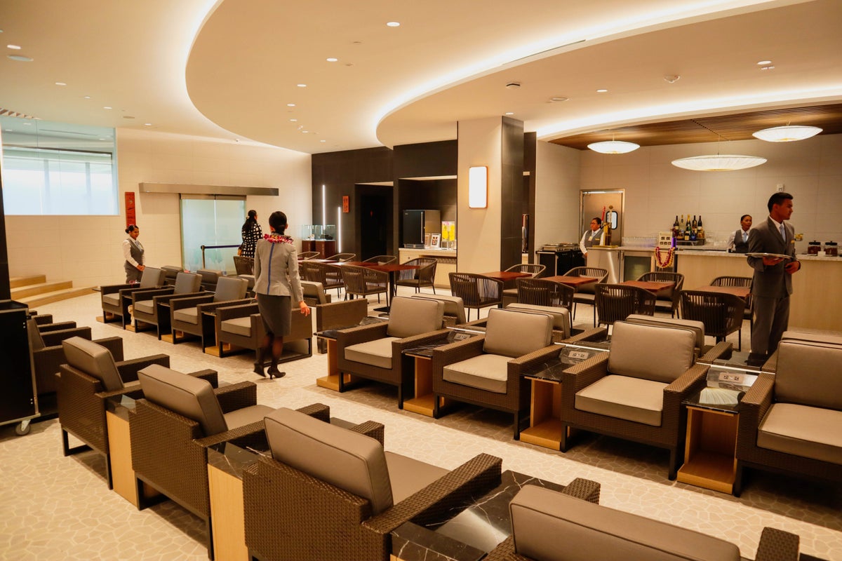 ANA Suite Lounge Seating and Dining Area