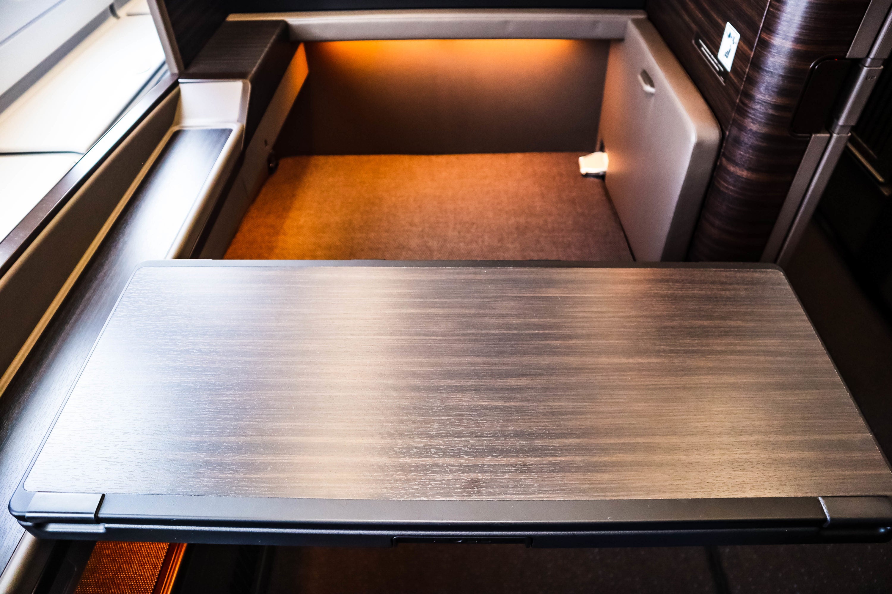 ANA A380 First Class Ottoman and Dining Table