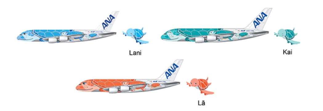ANA A380 Flying Honu livery