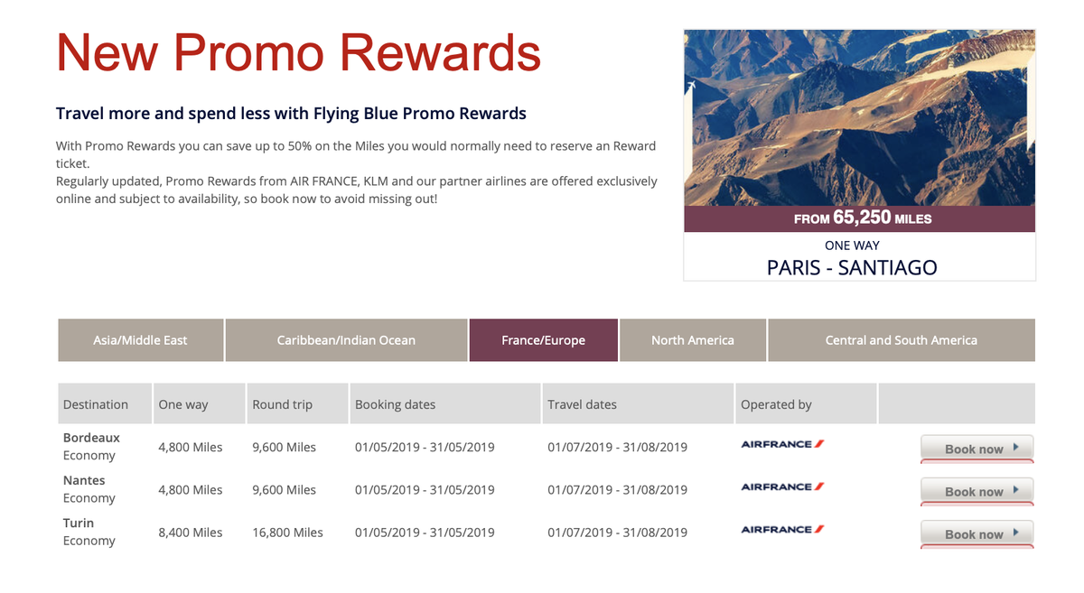 Air France Promo Awards are good if you travel intra-Europe