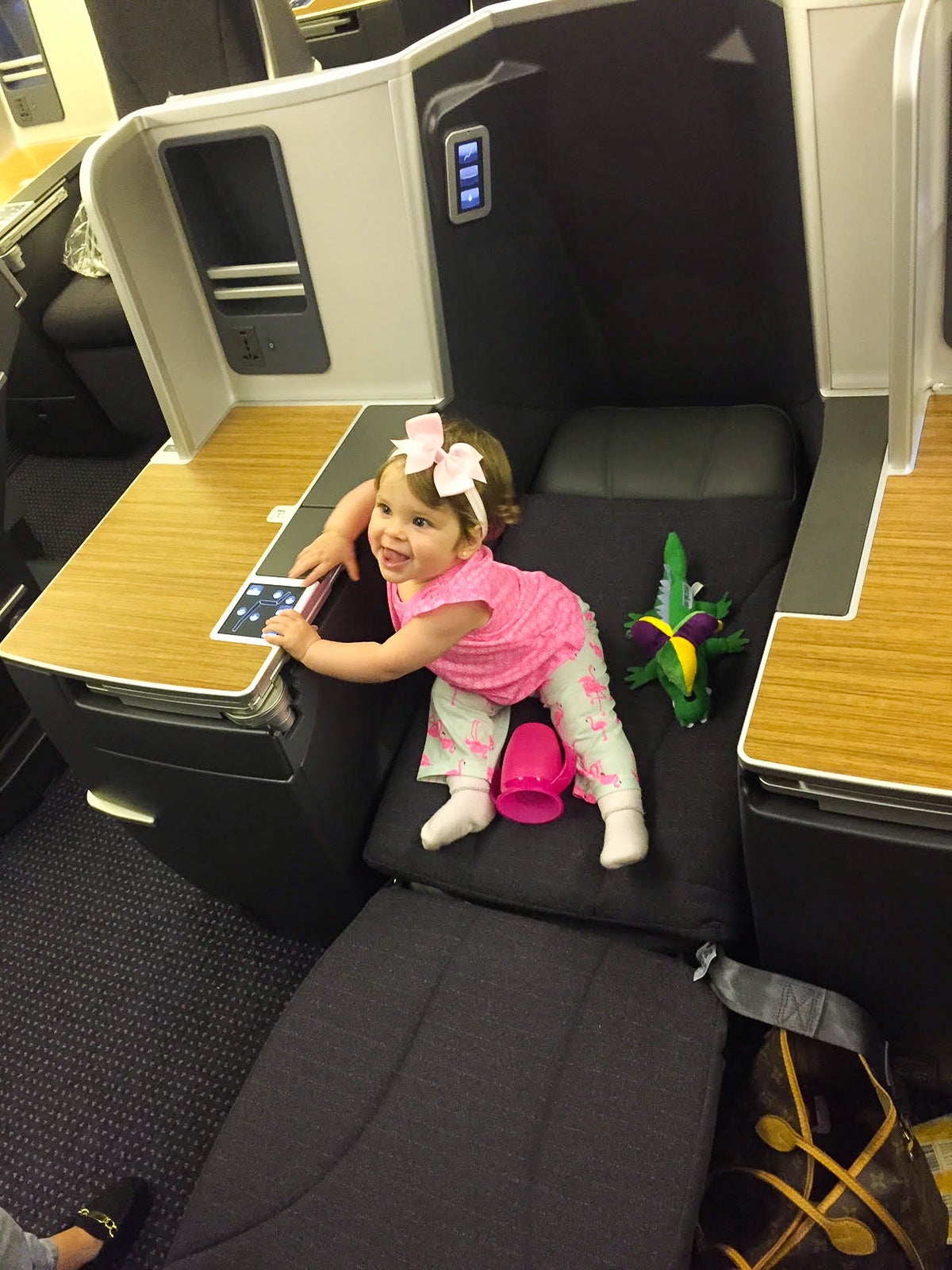 Baby Emily American Airlines 767 Business Class