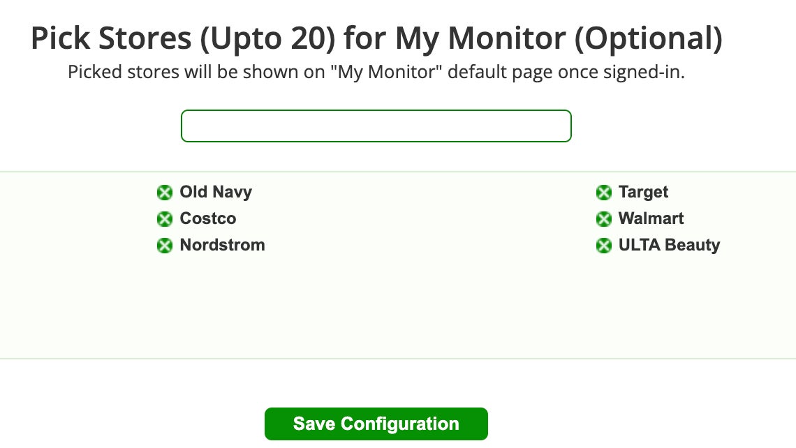 Cashback Monitor store monitor
