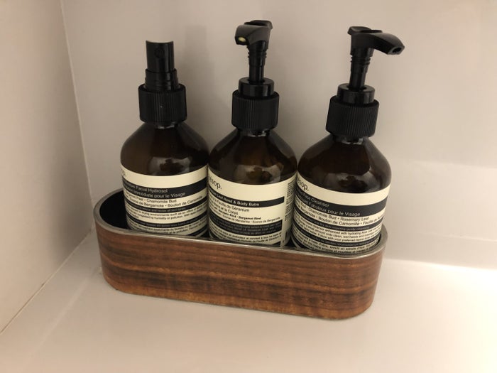 Cathay Pacific 777 first class Aesop amenities