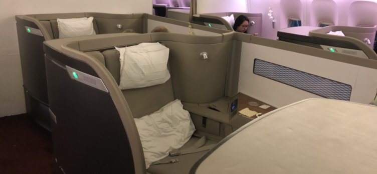 Cathay Pacific 777 first class cabin