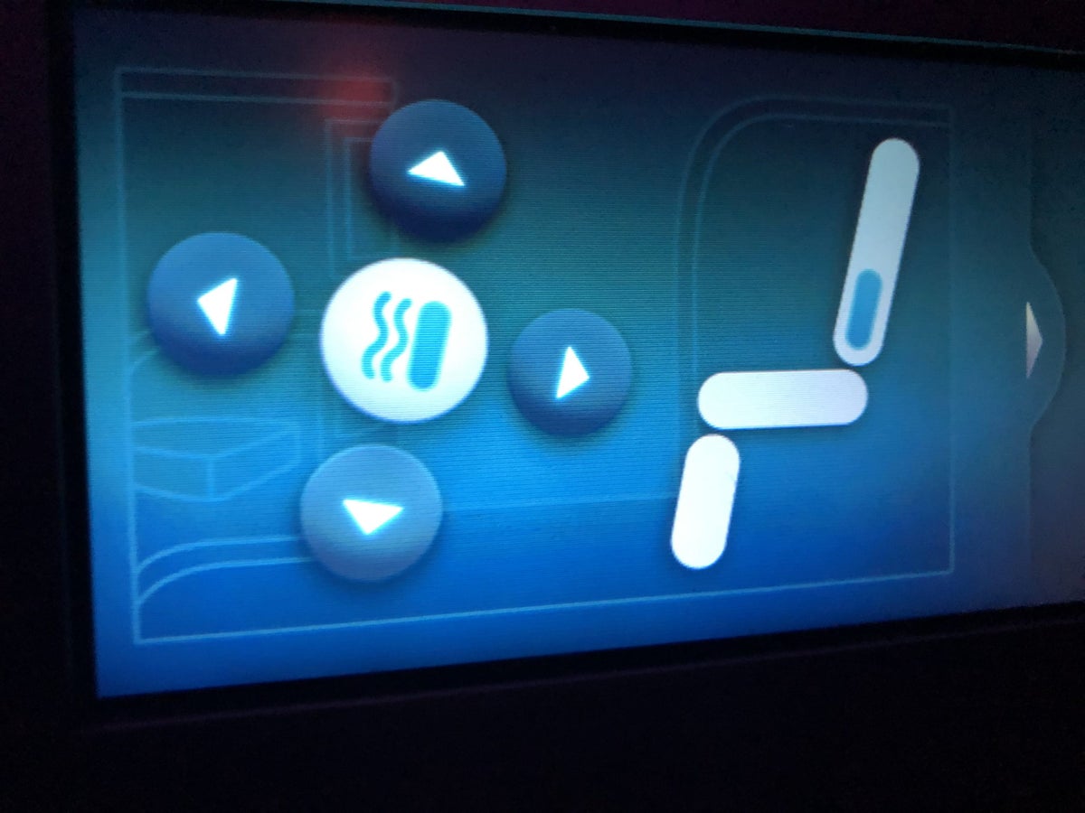 Cathay Pacific 777 first class massage controls
