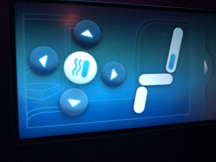 Cathay Pacific 777 first class massage controls