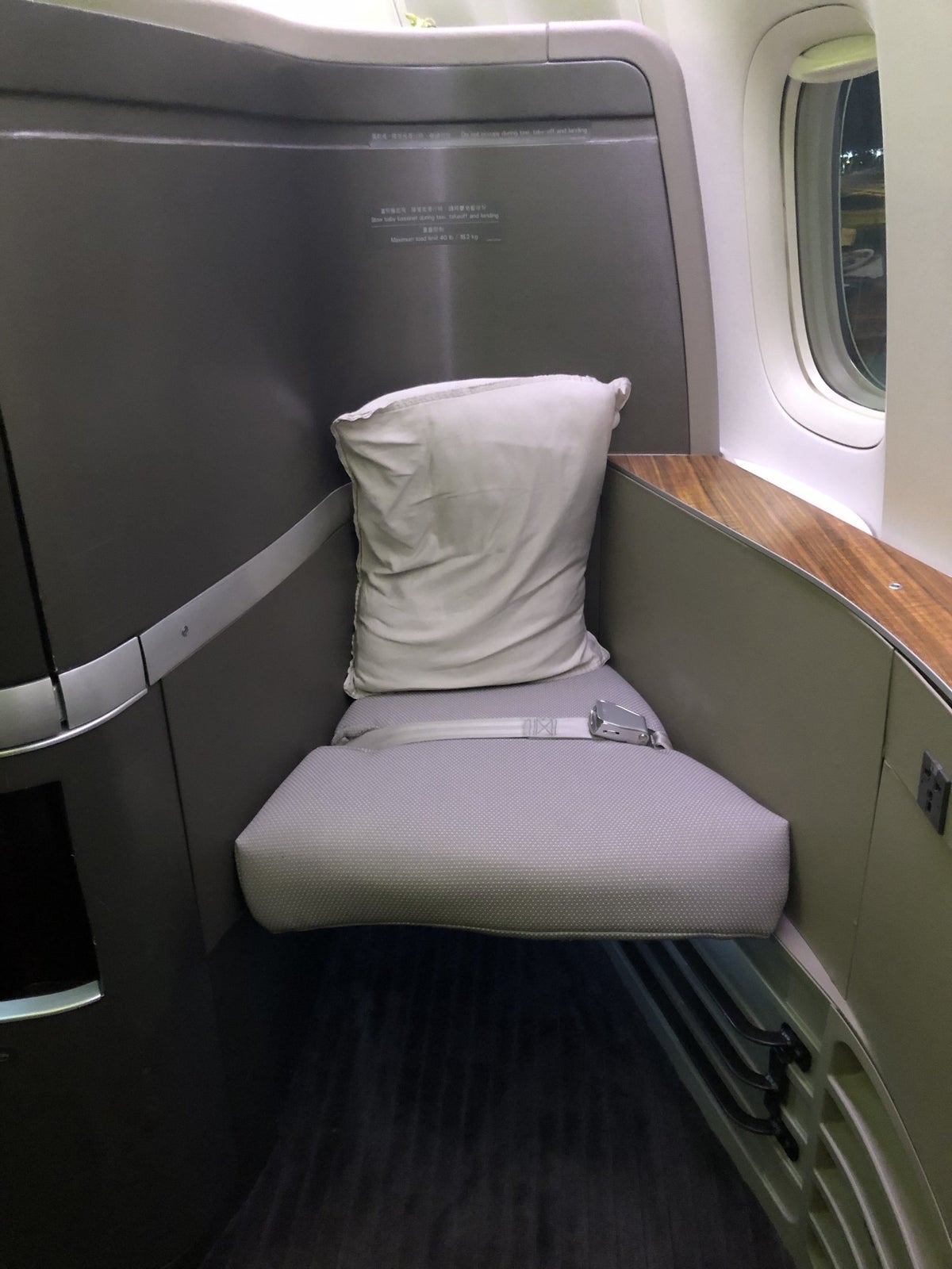 Cathay Pacific 777 first class ottoman