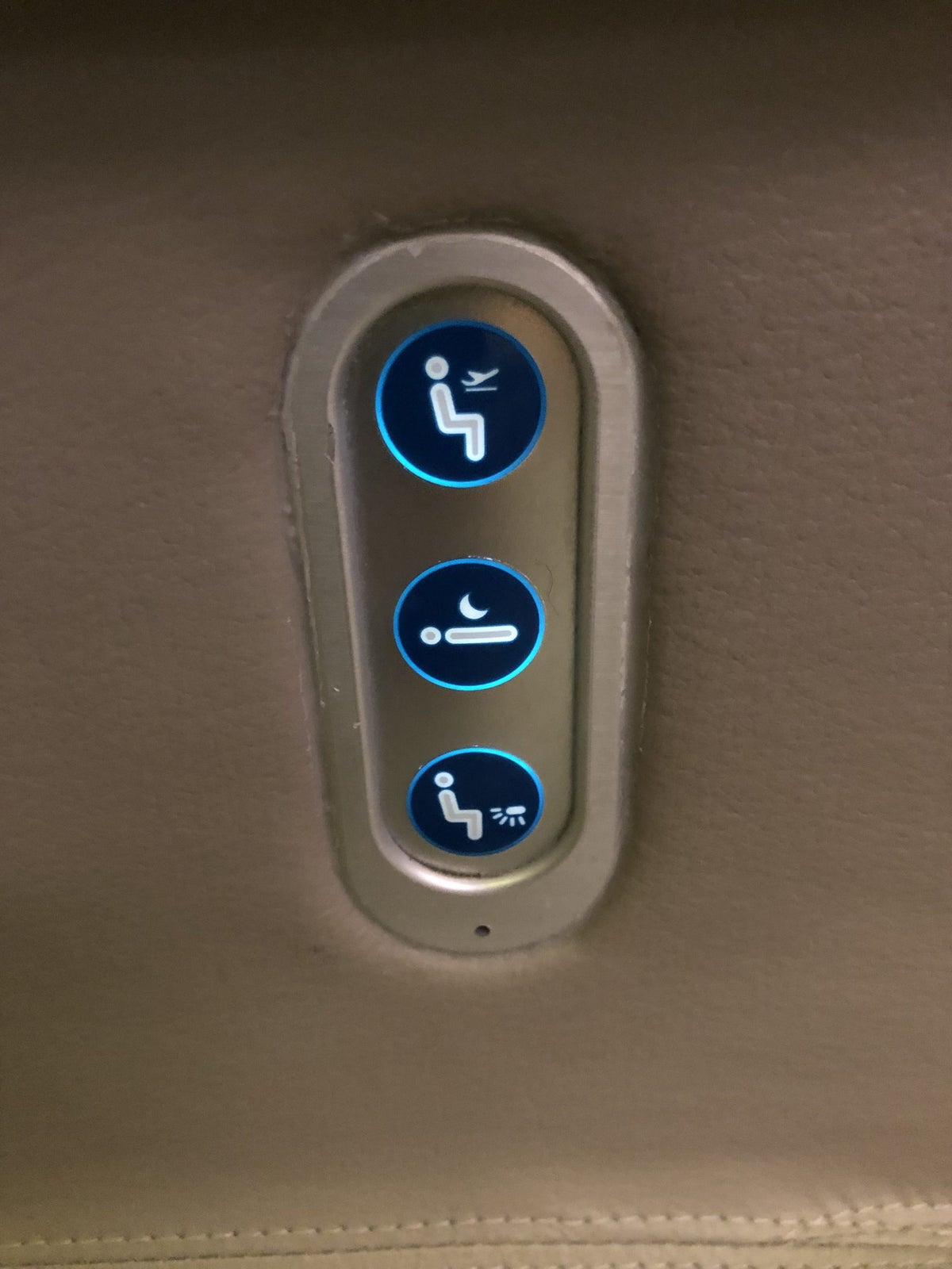Cathay Pacific 777 first class seat controls