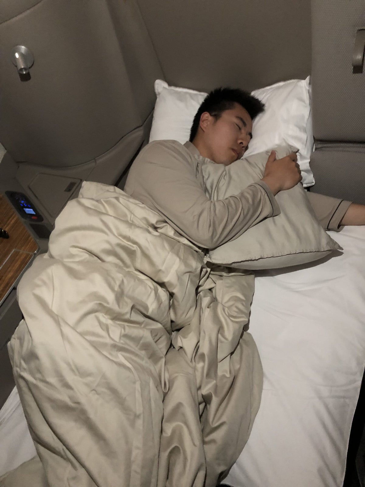 Cathay Pacific 777 first class sleeping