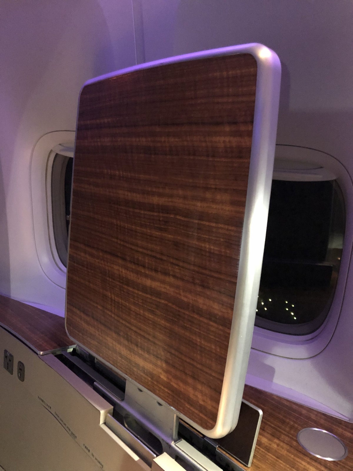 Cathay Pacific 777 first class tray table