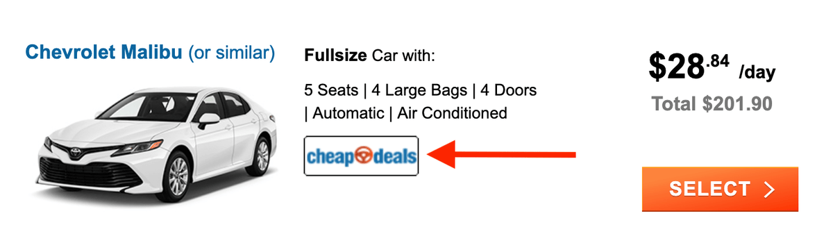 Cheapoair car rental cheap deals