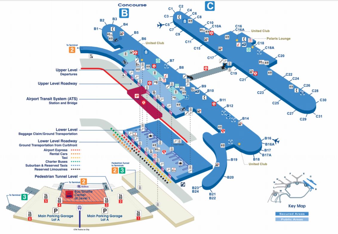 Chicago O Hare International Airport Ord Terminal Guide 21