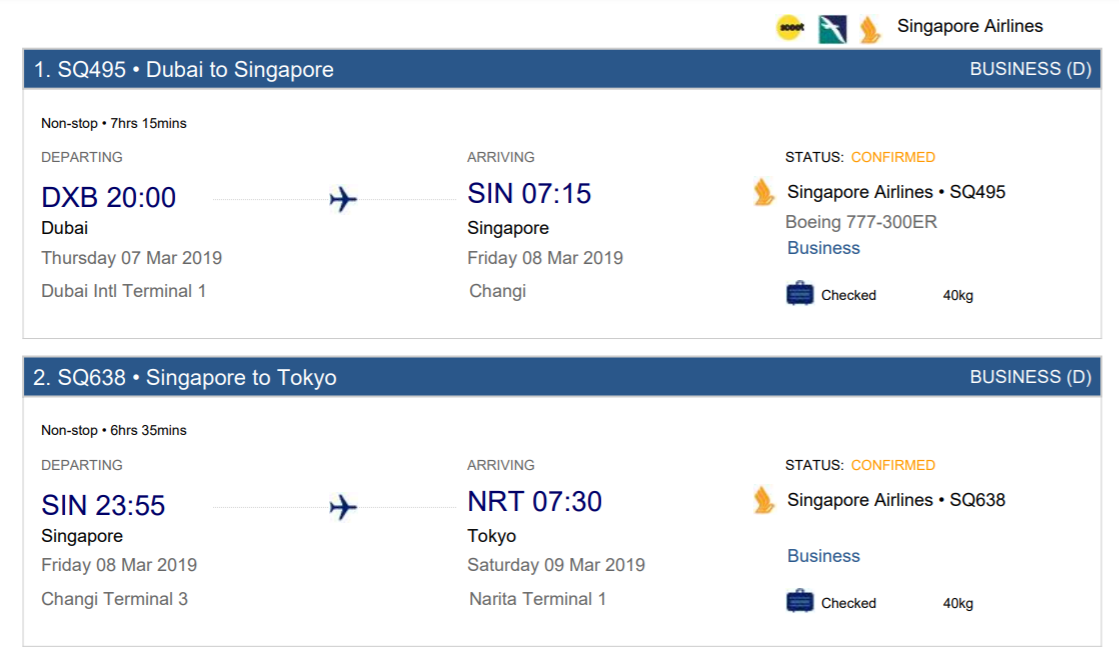 Singapore Airlines Boeing 787-10 Business Class Review Singapore Airlines Boeing 787-10 Business Class Review
