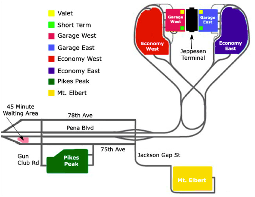 Denver International Airport Parking Map