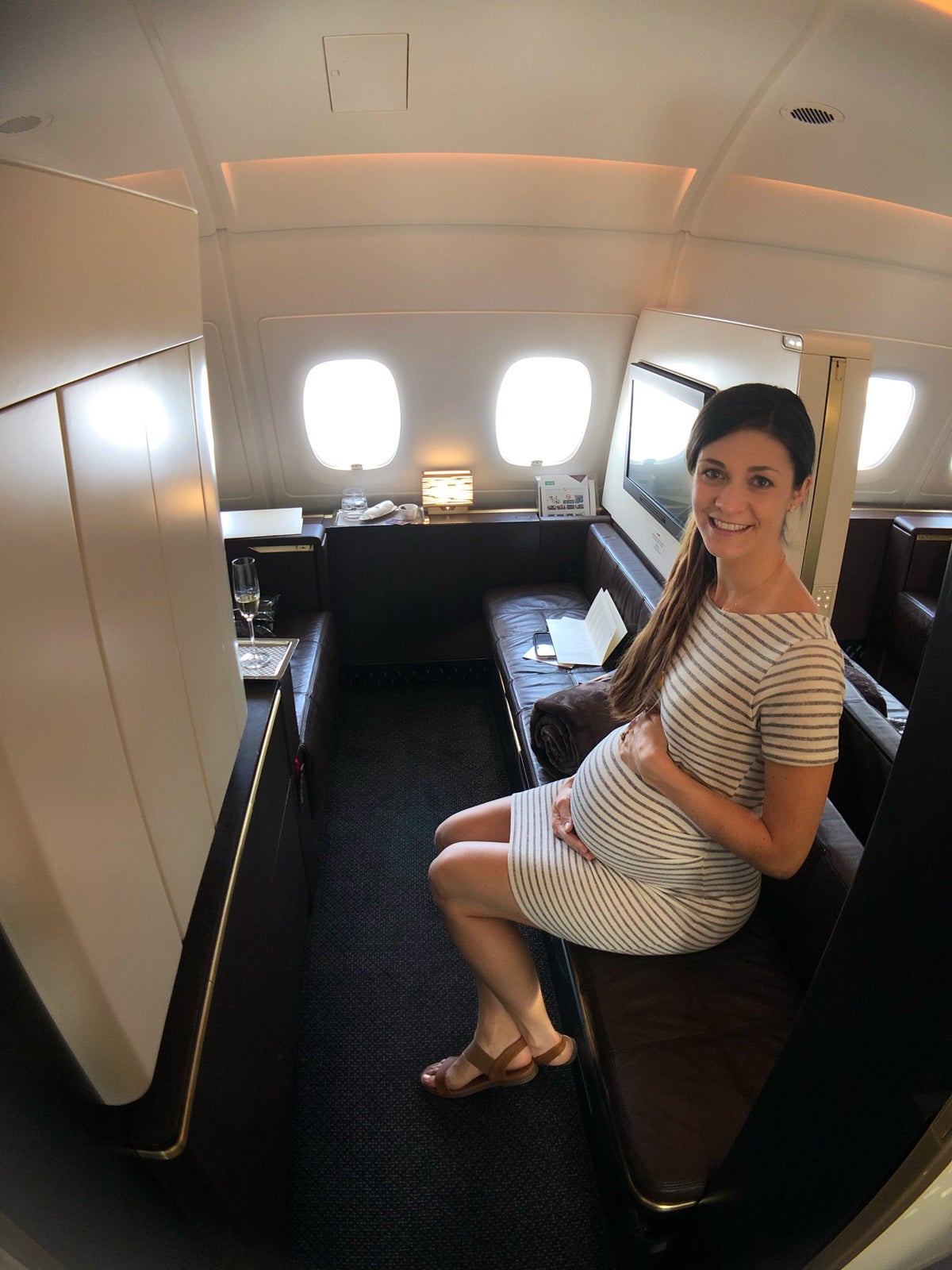 Etihad Apartment Flight, Pregnant Traveler, Erin Miller of Upgraded Points