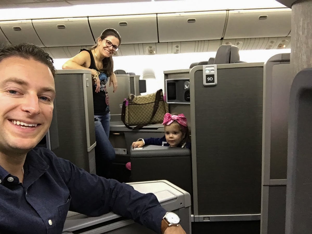 Family American Airlines 777 Business Class